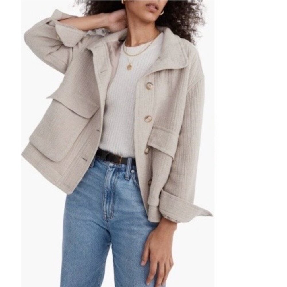 ☑️Madewell Plus Clairmont Crop Jacket NWT